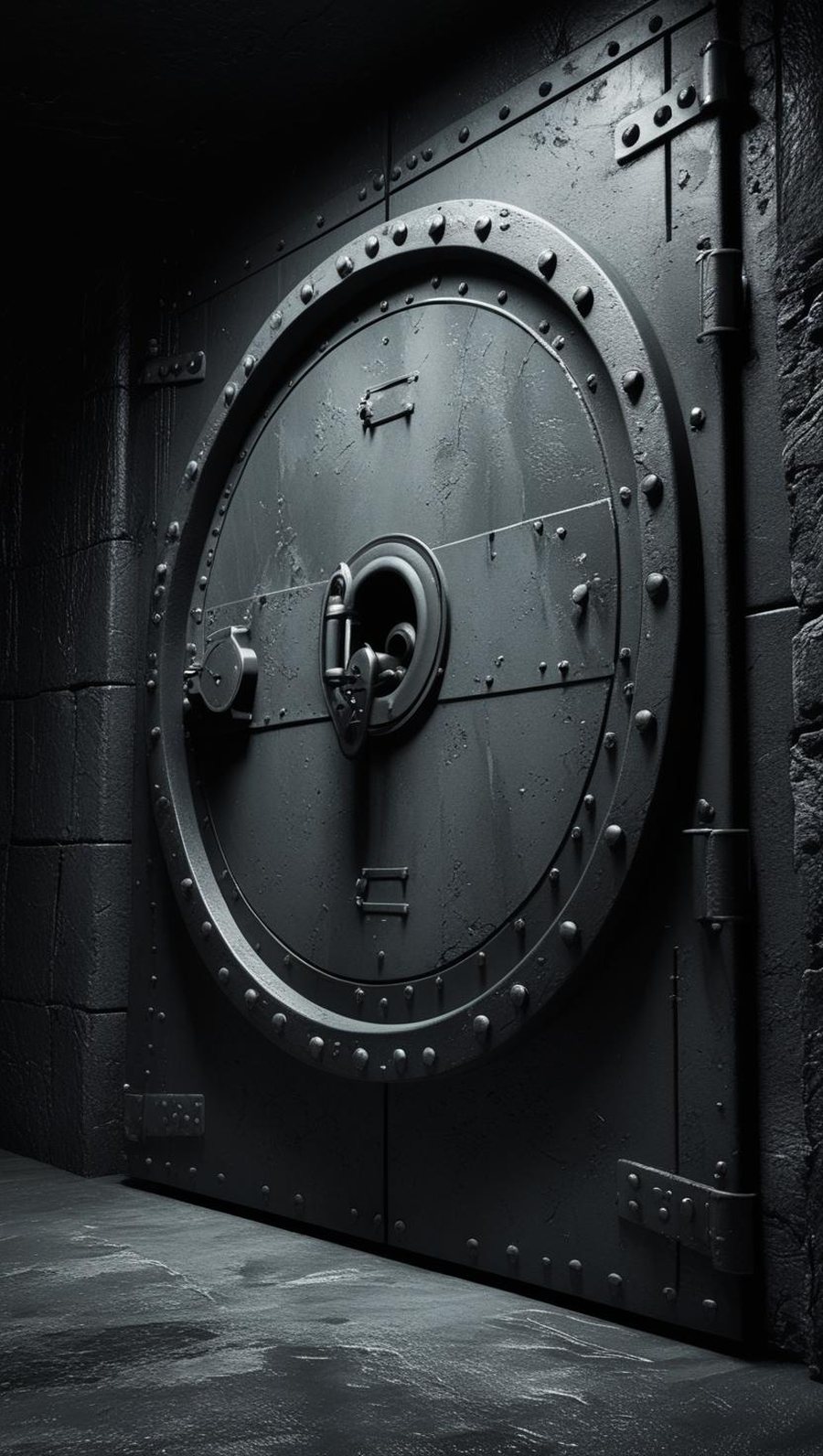 A closed vault door